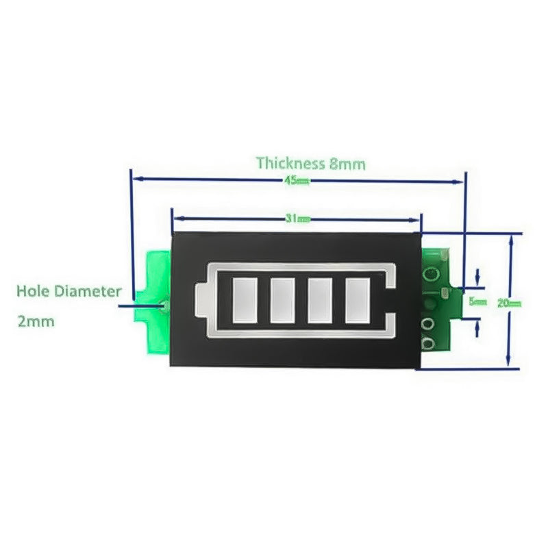 1~8 Cell Lithium Battery Level Indicator Module-User Configurable