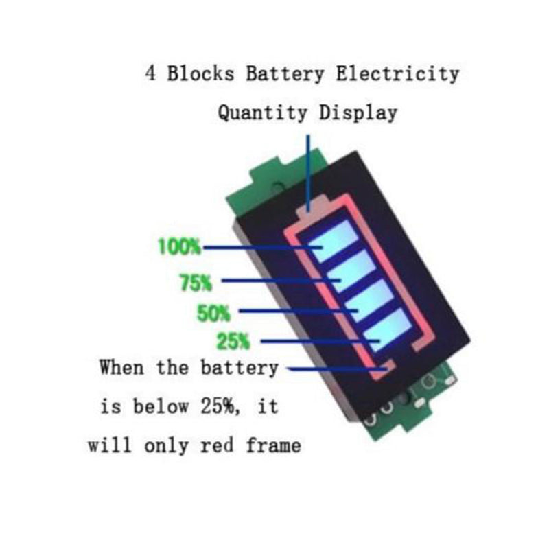 1~8 Cell Lithium Battery Level Indicator Module-User Configurable