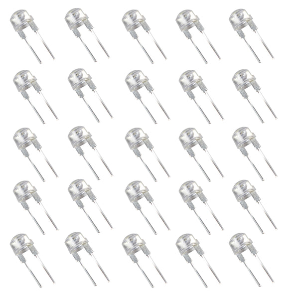 8mm Warm White StrawHat LED 3Chip (2400-2600mcd)