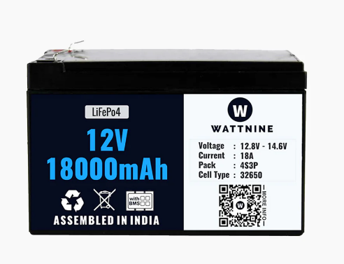 Wattnine 12V 18000mAh LiFePo4 Battery