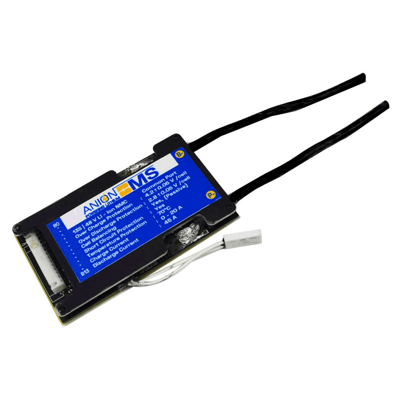 13S 48V 60A BMS for Lithium Ion NMC Battery With Cell Balancing (Common Port)