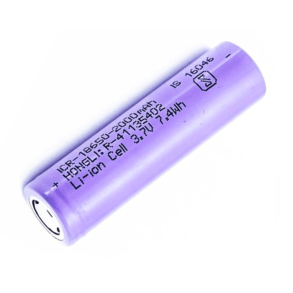 LED Flashlight 18650 2000mAh 3.7V Cylinder Rechargeable Battery
