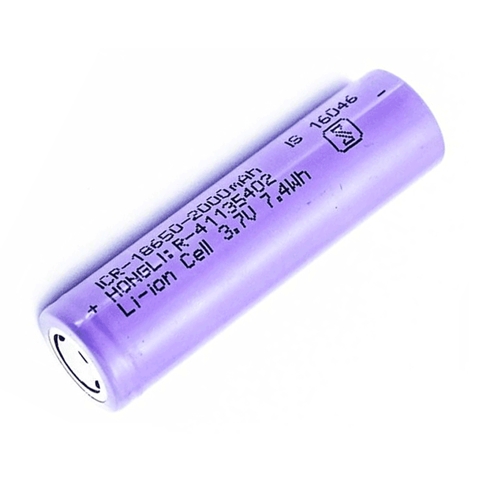 Original 2000mAh Hongli 18650 Battery 3.7V Li-ion Rechargeable 7.4