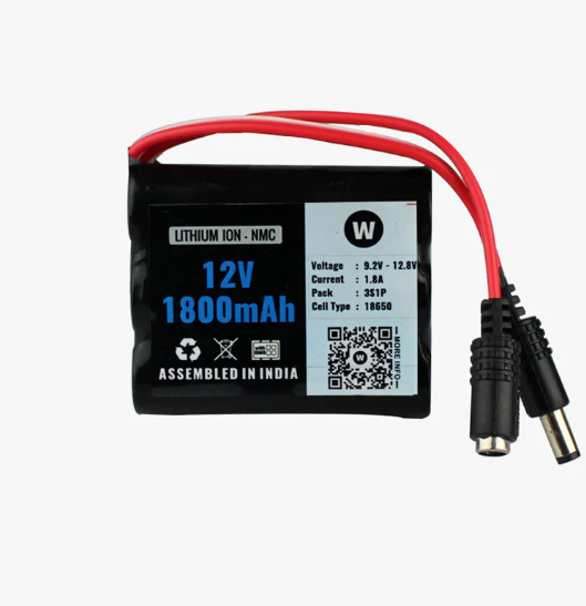 Wattnine 12V 1800mAh Lithium ion NMC Battery