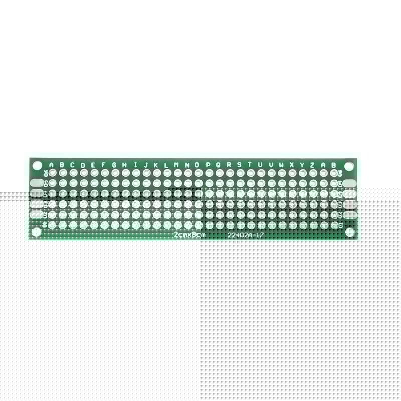 2 x 8 cm Universal PCB Prototype Board Single-Sided 2.54mm Hole Pitch