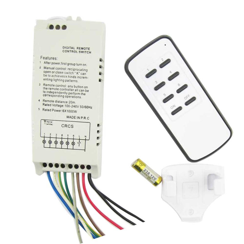 Wireless ON/OFF Switch 2 Ways 220V 2 Channel Wireless Remote Control Switch  Digital Remote Control