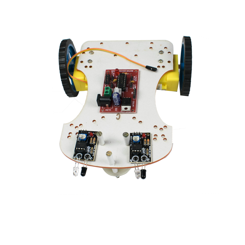 DIY IR Sensor Line Follow Robotic SMART CAR KIT (Non Programmable)