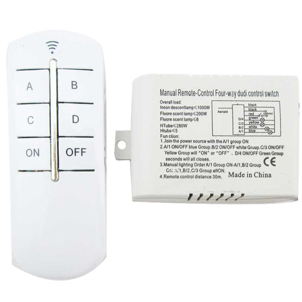 4 way Remote Control Light Switch 220V