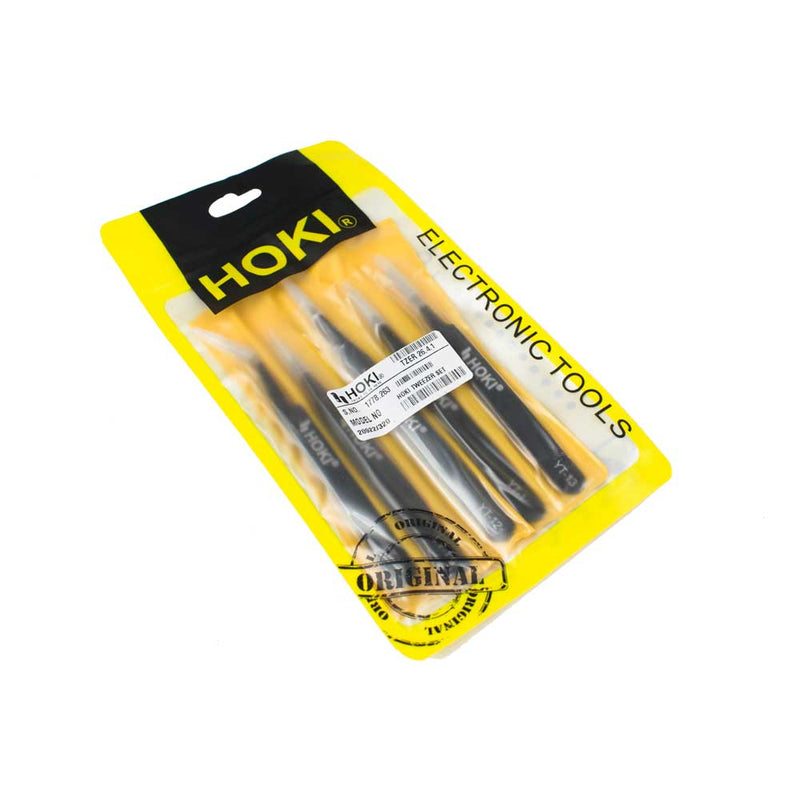 Order HOKI Anti-static Stainless Steel ESD Precision Tweezers Set-(Black)