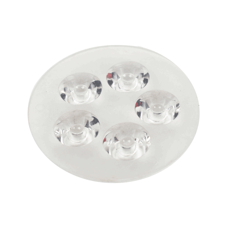Polycarbonate Lens for 5 LED Base Plate