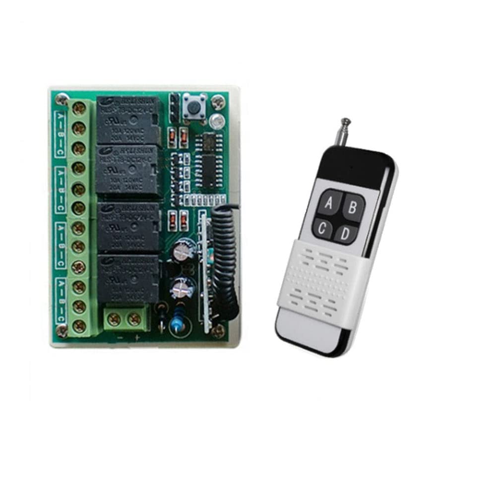 12V, 4CH Channel 433Mhz Wireless Remote Control Switch Receiver 1 Tran