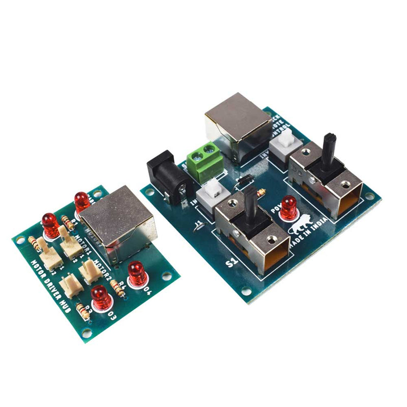 Joystick 2-Way Module with Motor Driver Hub & LAN Cable