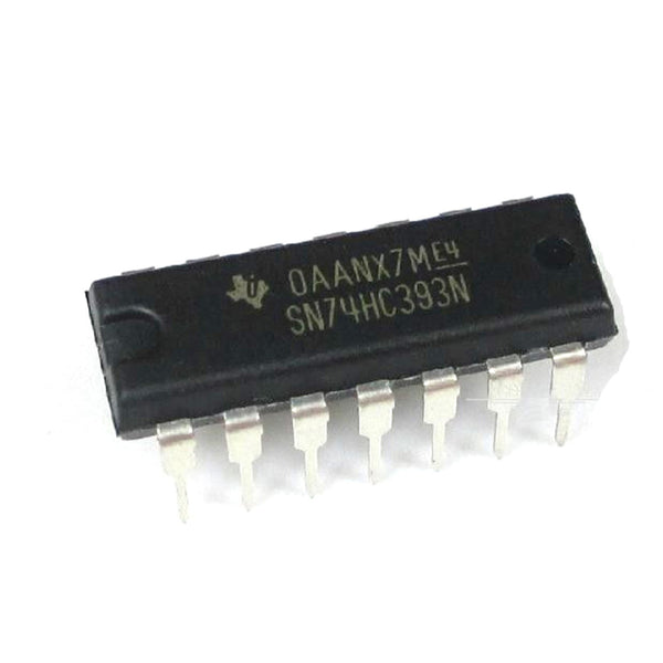 Buy Texas Instruments 74HC393 Two 4-Bit Counter IC (74393 IC) DIP-14 Package from HNHCart.com. Also browse more components from Digital Logic ICs category from HNHCart