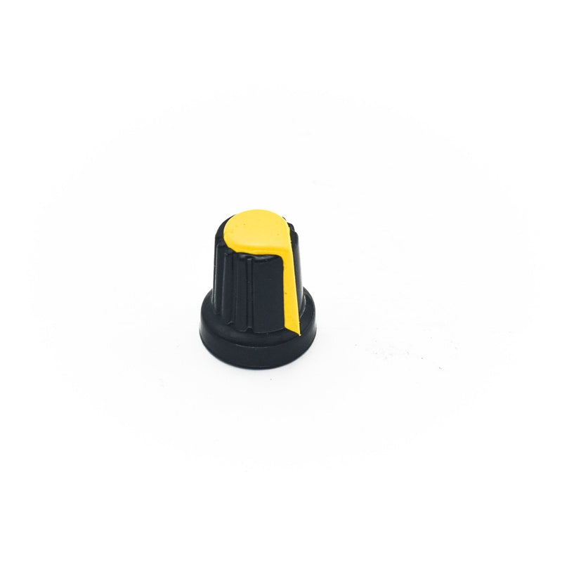 Buy Black & Yellow Plastic Knob for 6mm Knurled Shaft Potentiometer from HNHCart.com. Also browse more components from Potentiometer Knobs category from HNHCart
