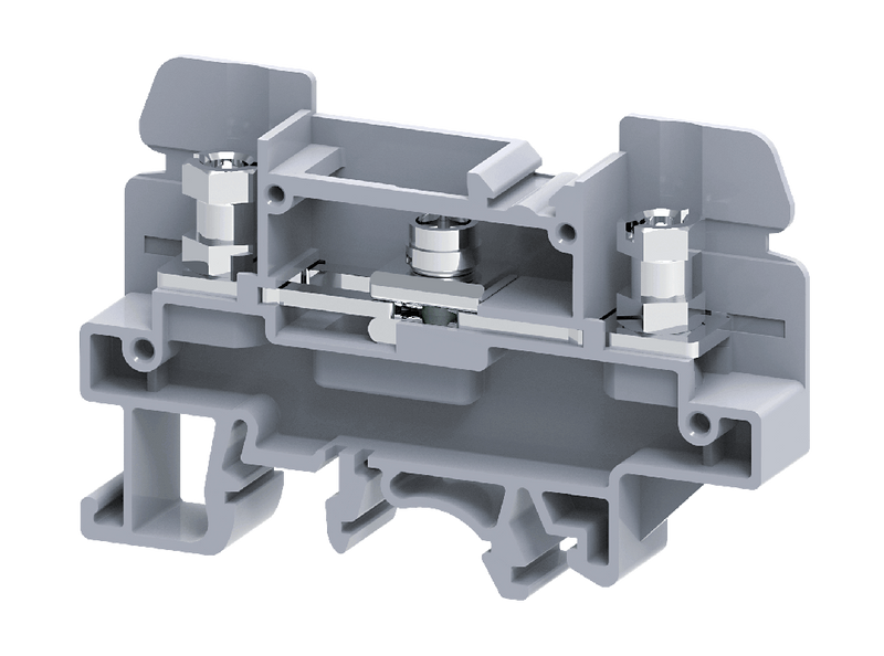 Connectwell CBDT4UN 6 sq. mm Slide Link Disconnect Terminal Block (Grey)