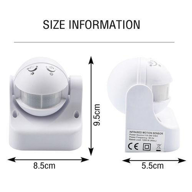 Buy 220-240V AC Wall Mounted 180° PIR Infrared Motion Sensor Detector from HNHCart.com. Also browse more components from Products category from HNHCart