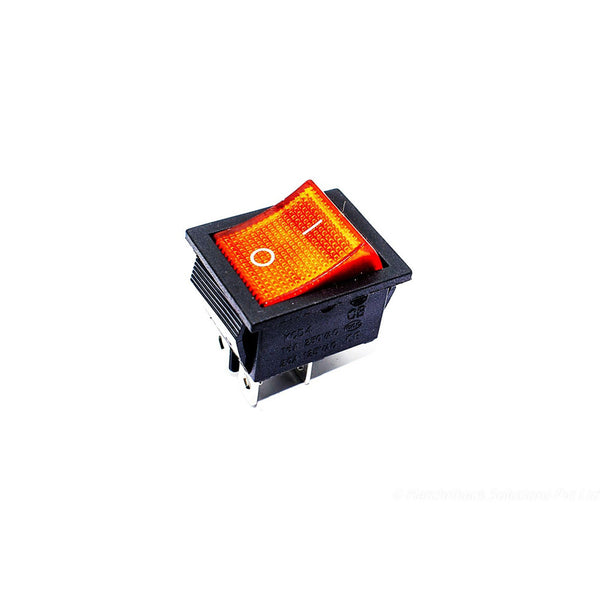 Buy KCD4 16A 250V DPST ON-OFF Rocker Switch with Red Light