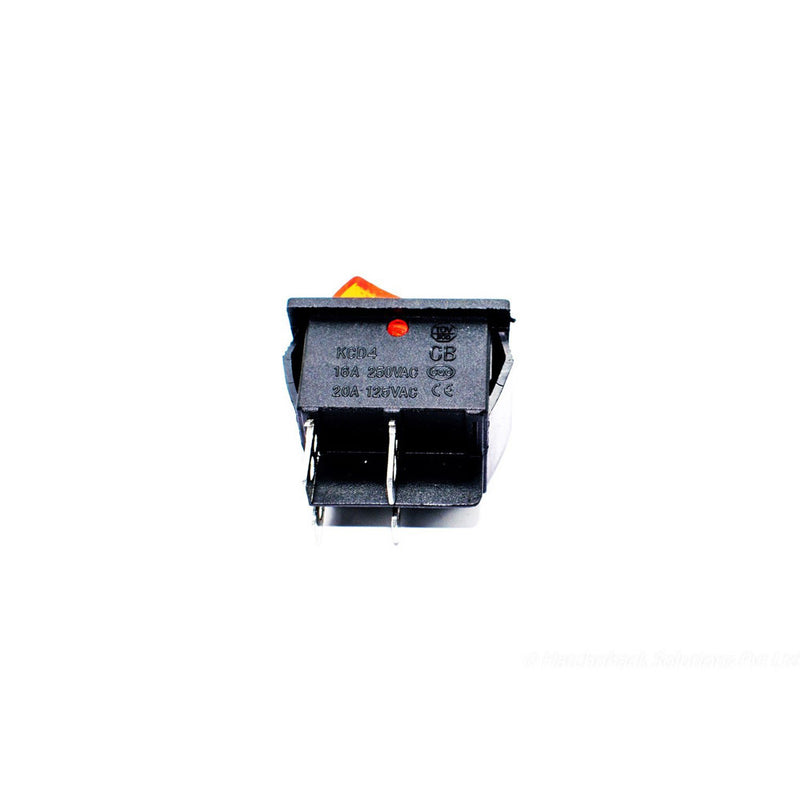 Order KCD4 16A 250V DPST ON-OFF Rocker Switch with Red Light