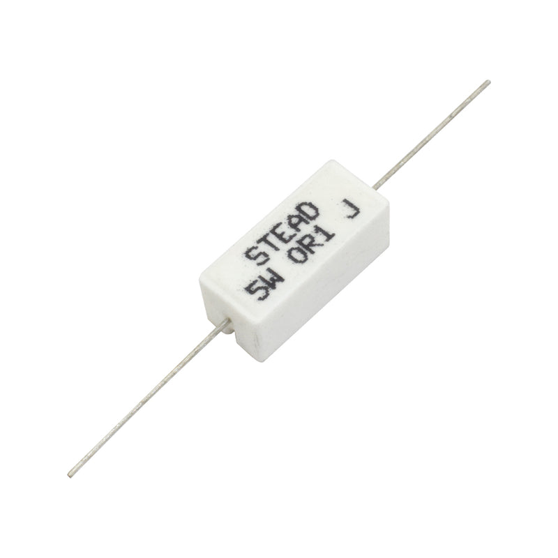 Stead 0.1 Ohm 5W 0R1 Wire Wound Ceramic Resistor