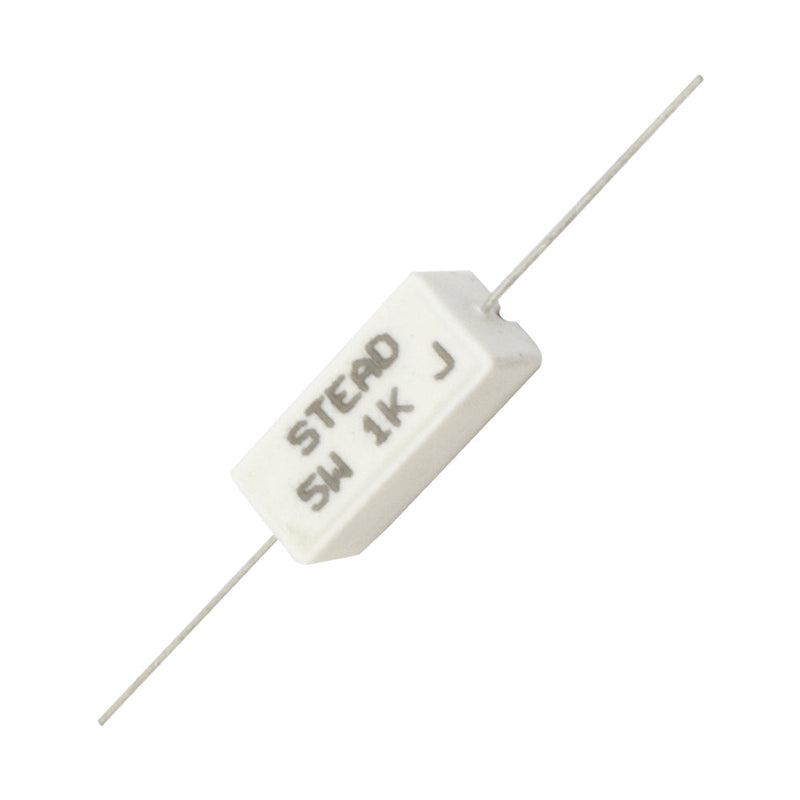 Stead 1K Ohm 5W 1000E Wire Wound Ceramic Resistor