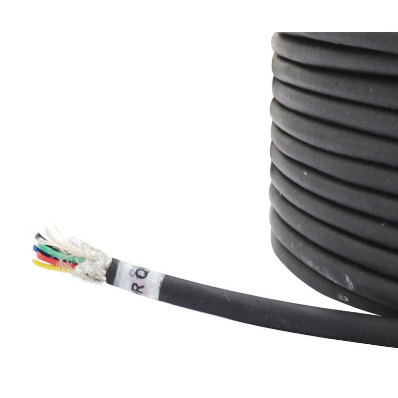 6 Core 16/.200mm Black Shielded Round Cable (90 Meter)