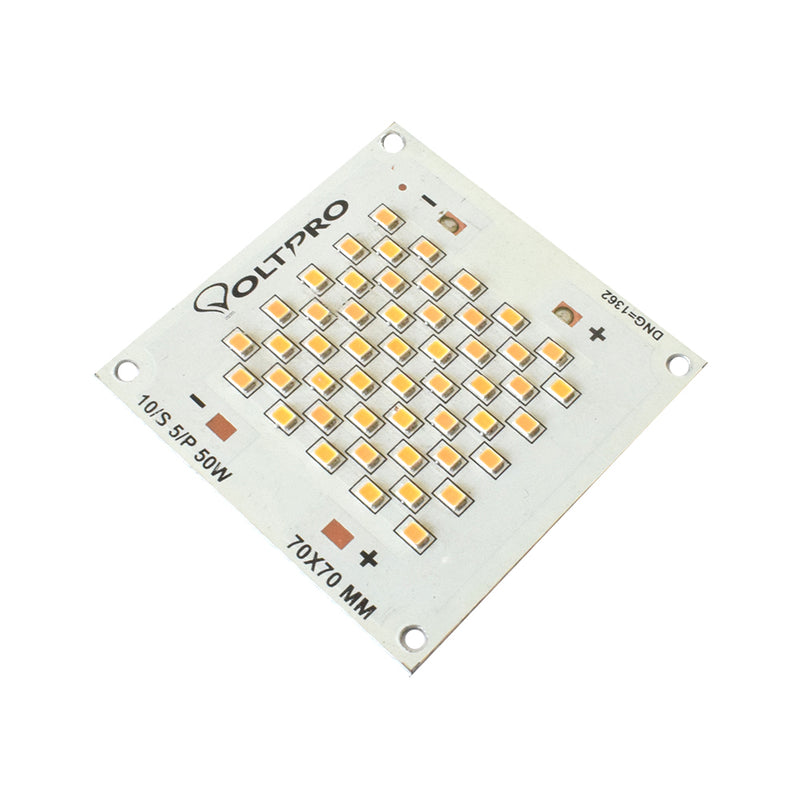 50W Warm White 70mm x 70mm Metal Core LED PCB