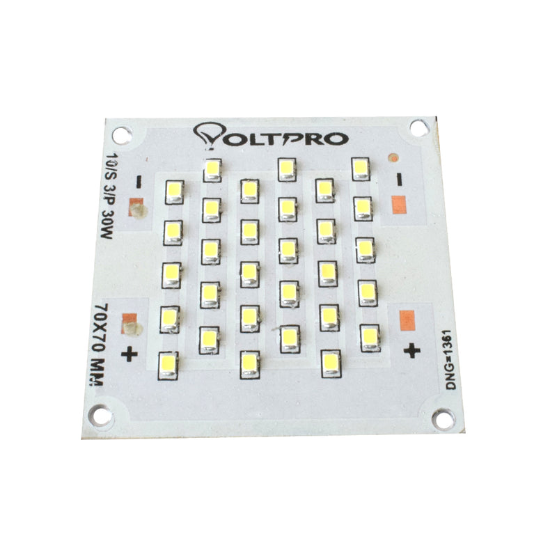 30W White 70mm x 70mm Metal Core LED PCB
