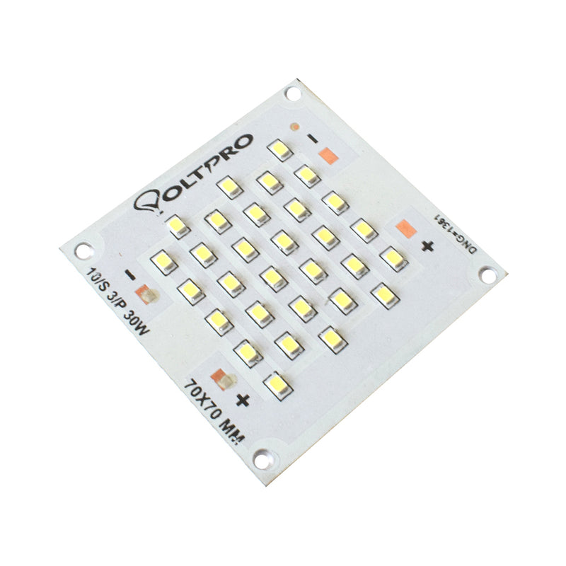 30W White 70mm x 70mm Metal Core LED PCB