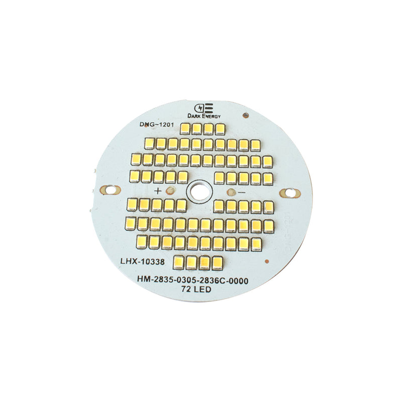 40W Warm White 74mm Round Metal Core LED PCB