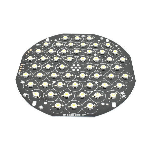 36V 54 LED 3W/3V 200mm Round Warm White Metal Core LED PCB