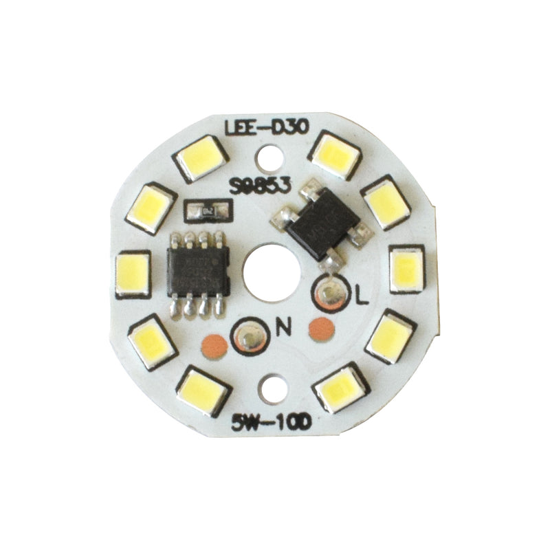 5W 220VAC White 30mm DOB LED