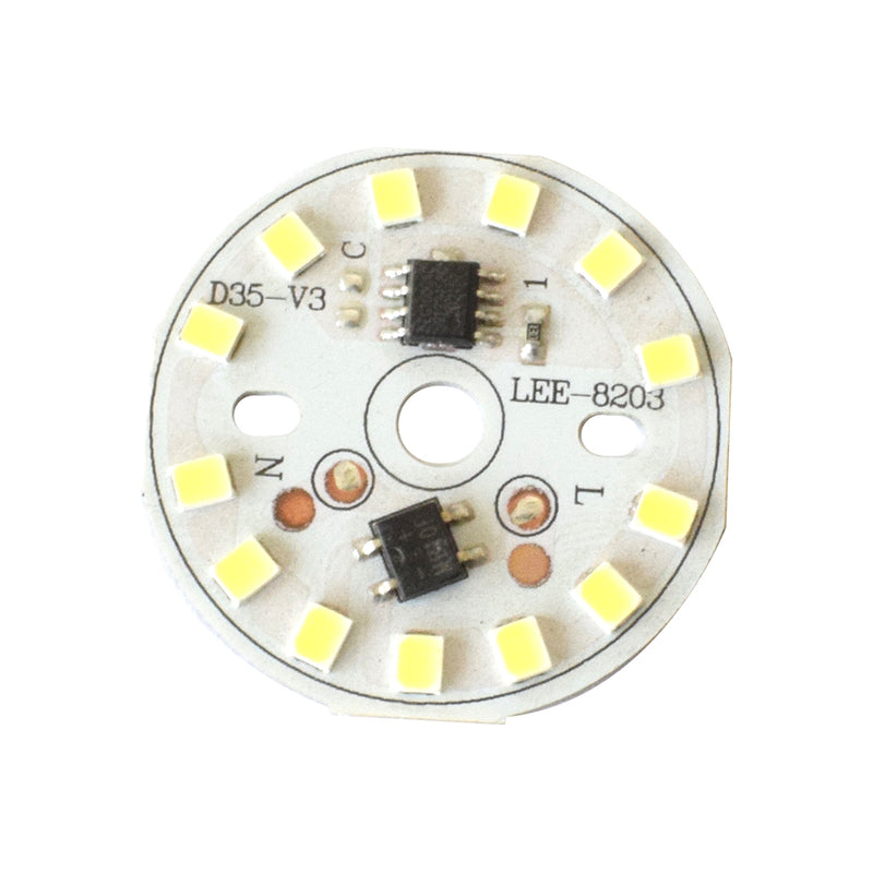 7W White 220VAC 35mm Round DOB LED