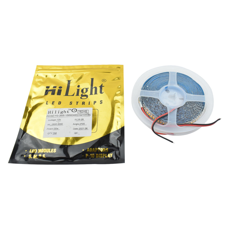 HiLight 12V 30W Warm-White 5 Meter LED Strip in 2835 Package