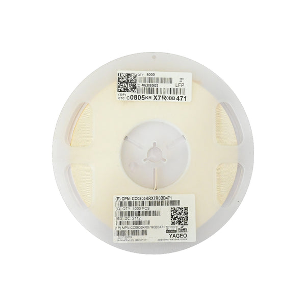 YAGEO 470pf 0.47nf 100V 0805 SMD Capacitor (Pack of 4000)