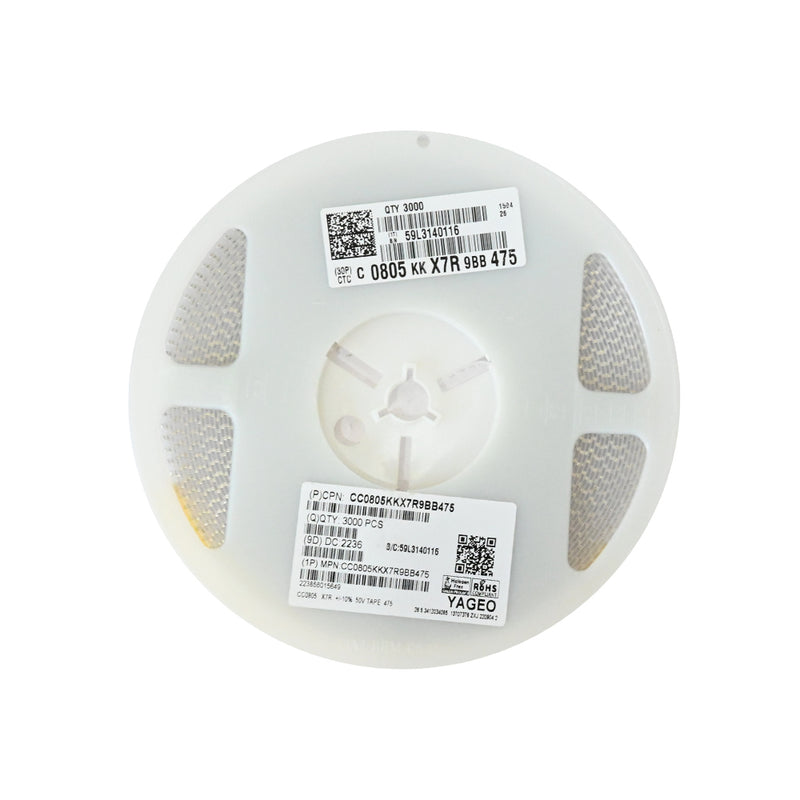 YAGEO 4.7uf 4700nf 50V 0805 SMD Capacitor (Pack of 3000)