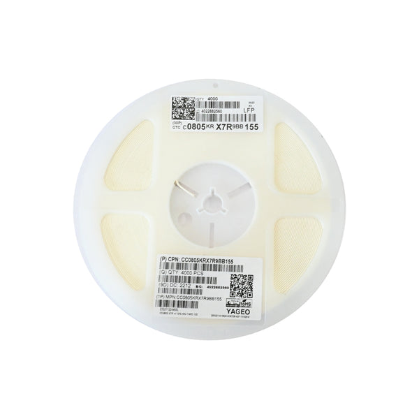 YAGEO 1500nf 1.5uf 50V 0805 SMD Capacitor (Pack of 4000)