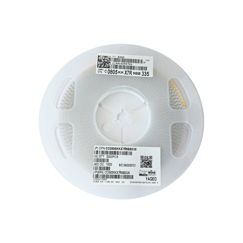 YAGEO 3.3uf 50V 0805 SMD Capacitor (Pack of 2000)