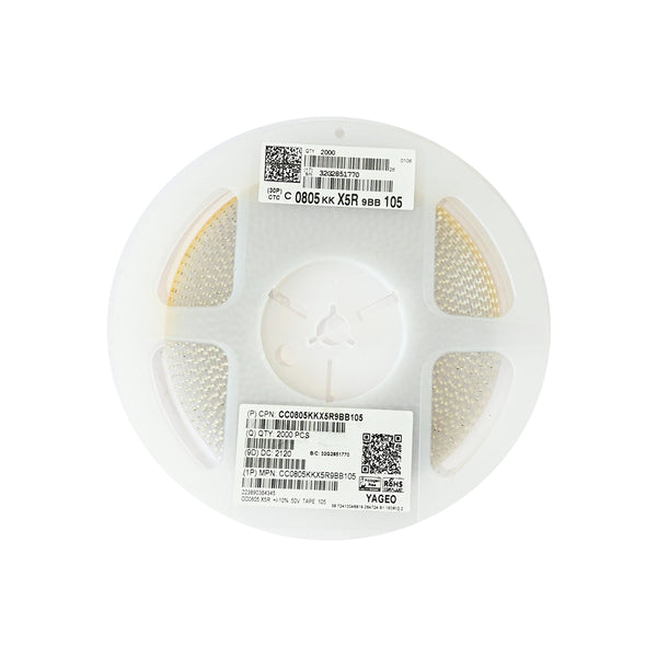 YAGEO 1uf 50V 0805 SMD Capacitor (Pack of 2000)