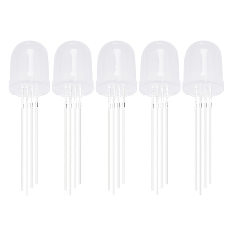 Diffused RGB Common Anode LED – 10mm Tricolor
