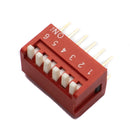 6 Way DIP SPST Switch Right Angle (Piano Type)