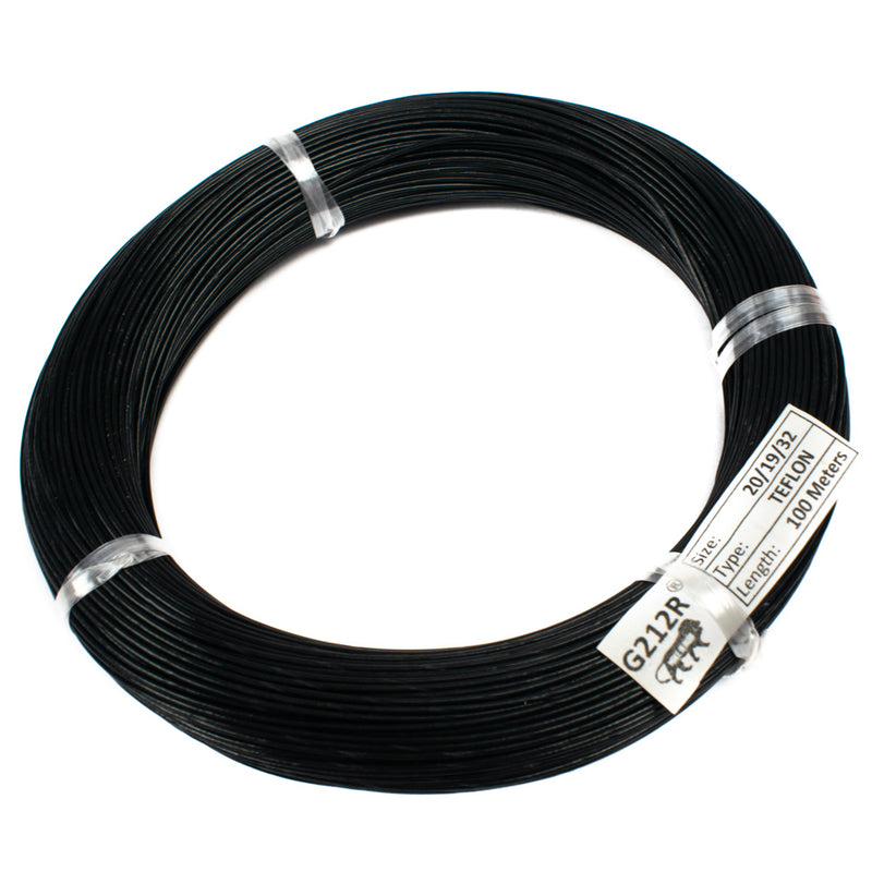 20 AWG Multi-Strand Teflon Wire 20/19/32 (Black) 5 Meter