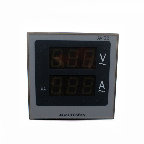 Multispan AV-22 Size Digital Volt & Ampere Meter