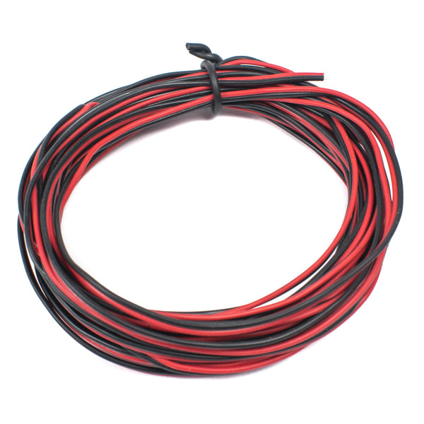 25 AWG Multi Strand 2 Wire Ribbon Cable 5 Meter (Red & Black) 14/0.122mm
