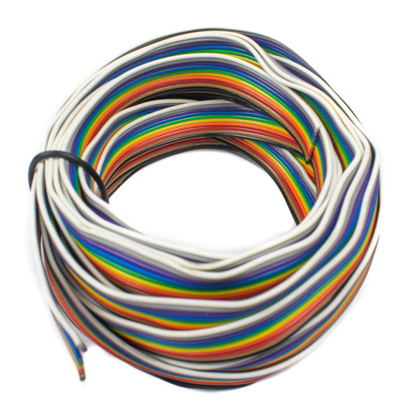 25 AWG Multi Colour Multi Strand 10-Wire Ribbon Cable 1 Meter (7/0.153)