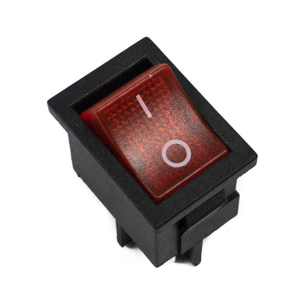 KCD1 6A 250V DPST ON-OFF Rocker Switch with Red Light with Copper Contacts