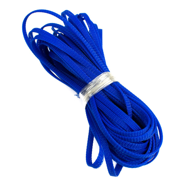 Expandable Braided Cable Sleeve (Blue) - 1 Meter