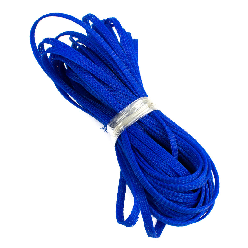 Expandable Braided Cable Sleeve (Blue) - 1 Meter