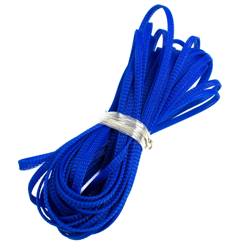 Expandable Braided Cable Sleeve (Blue) - 1 Meter