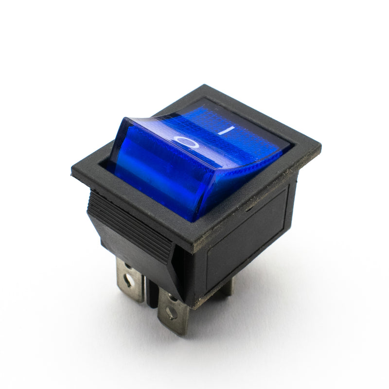 Buy KCD4 16A 250V DPST ON-OFF Rocker Switch with Blue Light