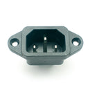 IEC320 C14 Panel Mount Plug Computer Adapter Power Connector Socket Brass